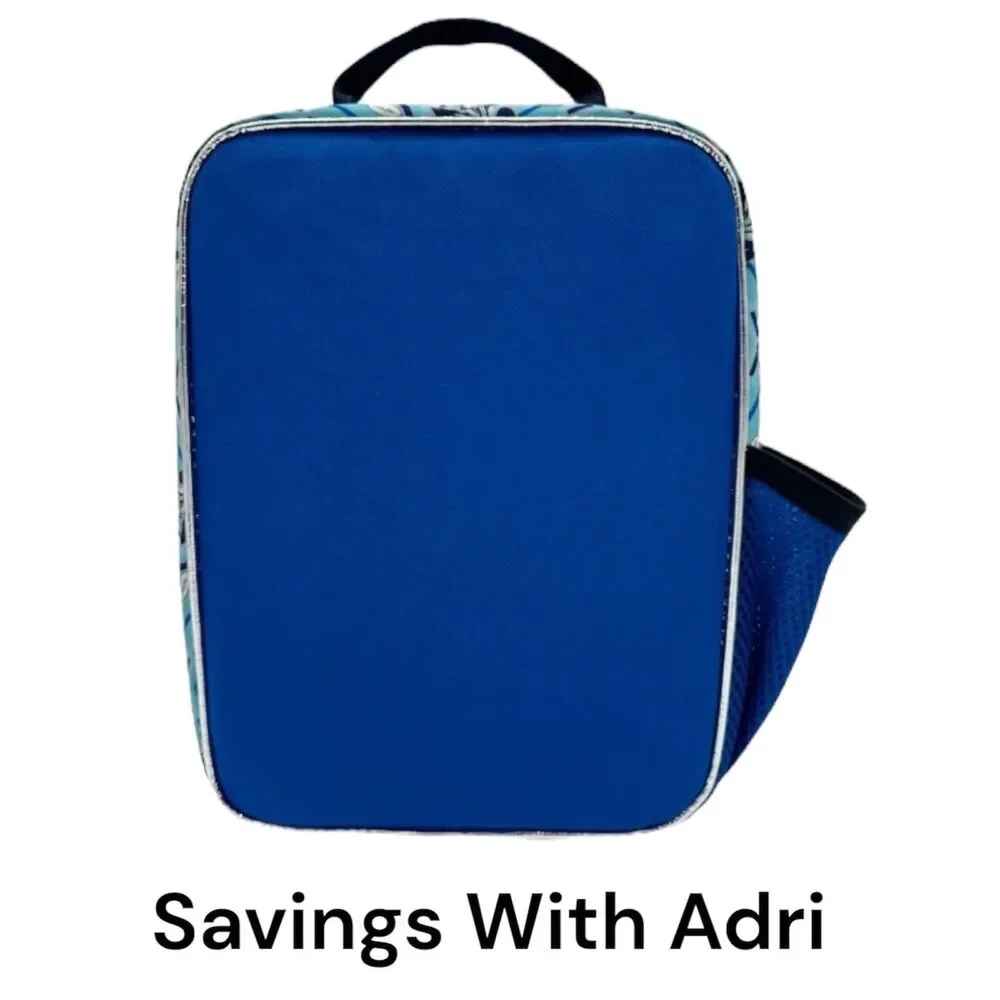 Bluey Ride Along Kids Insulated Reusable Lunch Bag with Mesh Water Bottle Pocket